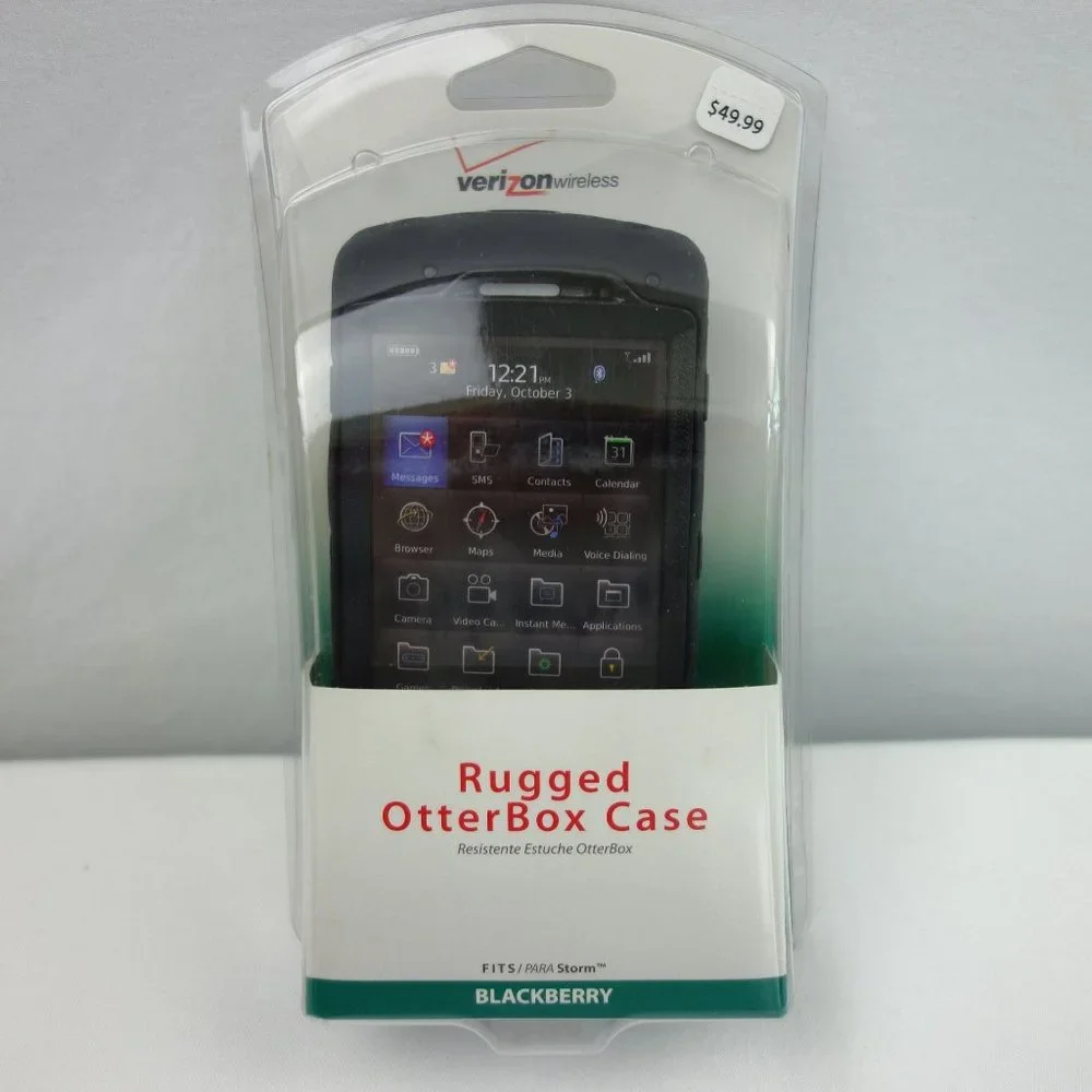 Verizon Rugged OtterBox Case for Blackberry Storm 3 Layers of‎ Protection